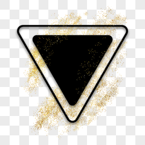黑色三角形金粉光效边框图片