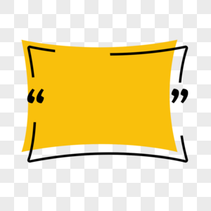 抽象黄色形状彩色对话框报价框图片