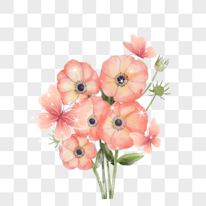 粉色蝴蝶花卉植物发光光效样式高清图片