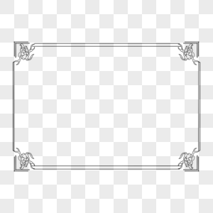 四个角有花纹的纸张页面边框高清图片