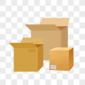 快递送货箱子纸箱打包货物高清图片