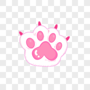 粉红色可爱的猫爪图片