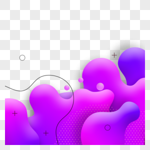 紫色抽象流体sns边框图片