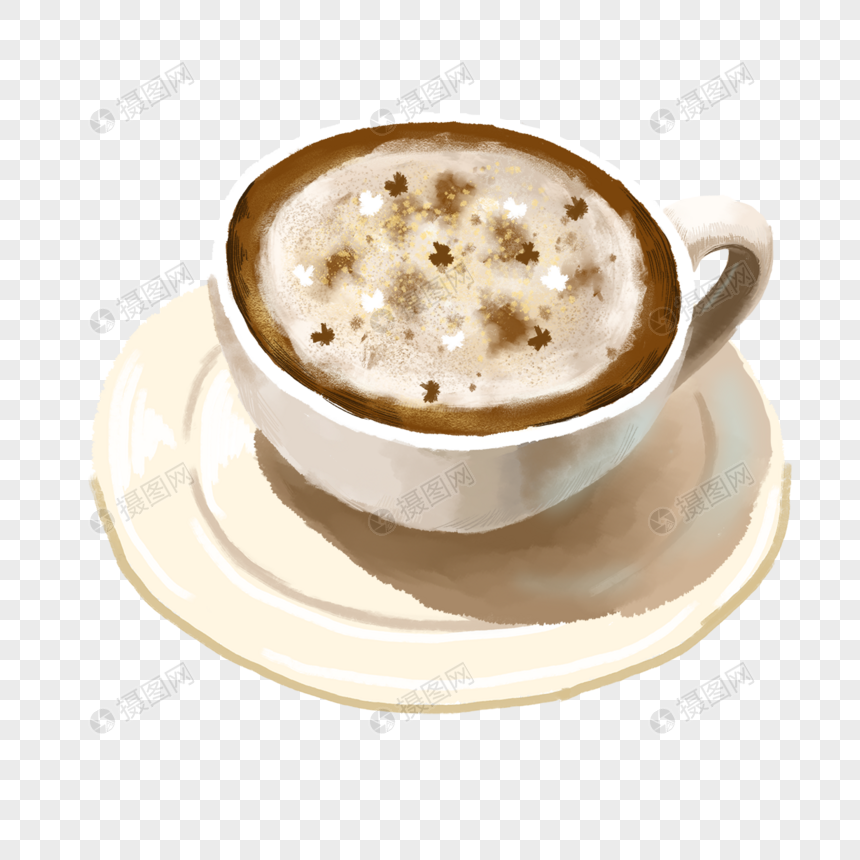 奶霜巧克力水彩咖啡图片
