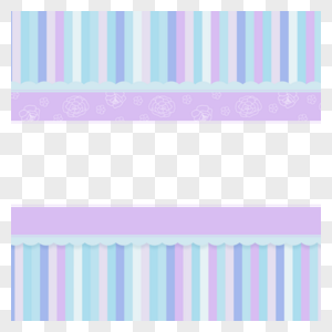 蓝色和紫色条纹花边婴儿可爱边框图片