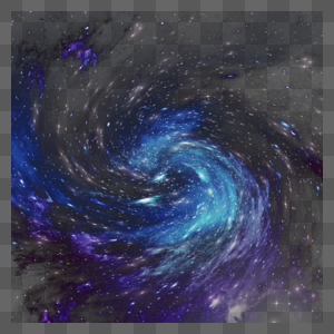 蓝色螺旋形的银河星系图片