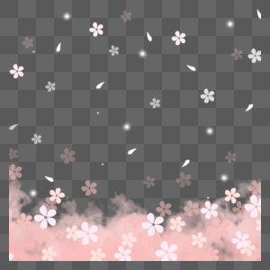 粉色春季樱花边框图片