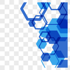 边框多边形几何重叠半透明蓝色图片