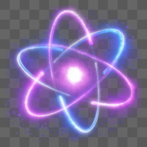 原子原点光效紫色蓝色点点图片