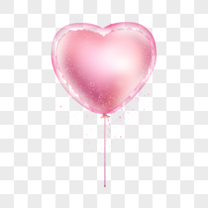 气球爱心形状粉色装扮图片