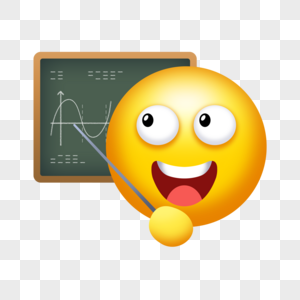 可爱卡通黑板讲题学校emoji表情图片