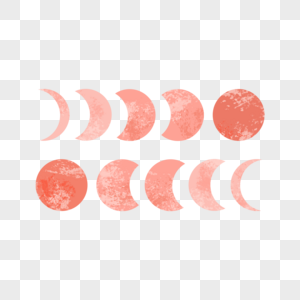 粉色月相符号图片