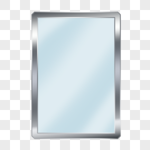 写实的镜子银色长方形图片