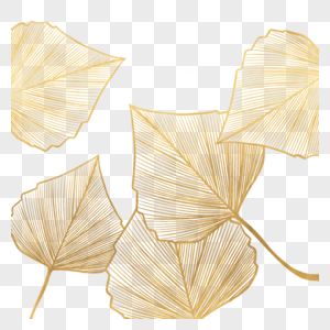 金线叶子渐变抽象边框图片