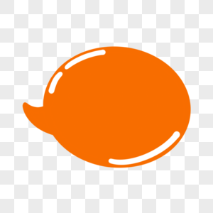 橙色流行语气泡文本框图片