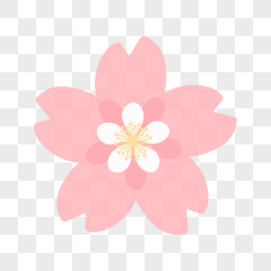粉色花瓣白色花蕊可爱樱花图片