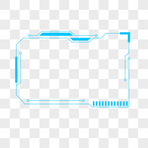 蓝色视觉游戏动态抽搐直播覆盖边框图片
