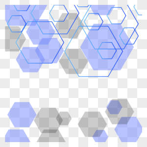 免费六角形几何背景元素拉动材料图片