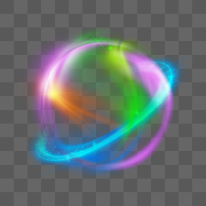 彩色炫光抽象光效光球图片