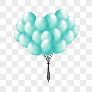 薄荷绿色气球装饰图案图片