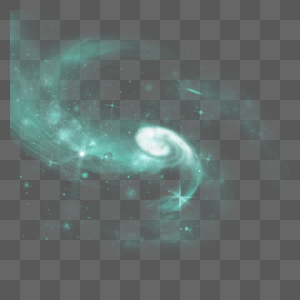 绿色抽象星空宇宙云银河图片