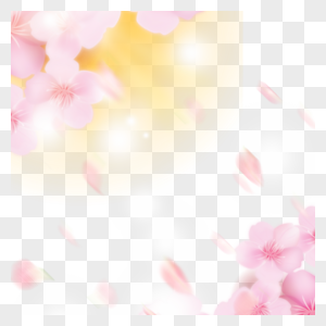粉色浪漫樱花边框图片
