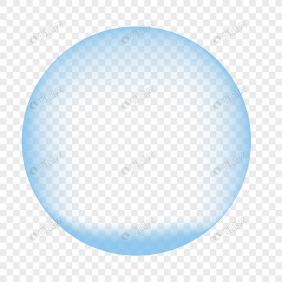 蓝色清新气泡效果元素图片