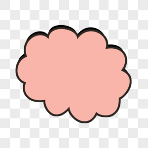 粉色云朵对话背景气泡框图片