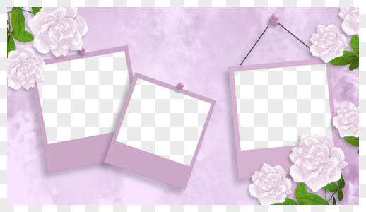 花卉相册浪漫粉色梦幻玫瑰花相框图片