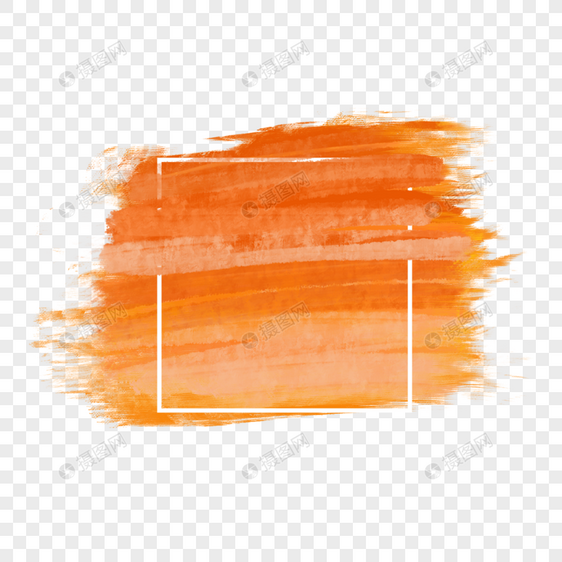 橙色抽象渐变渐层抽象纹理笔画笔触白色方框图片