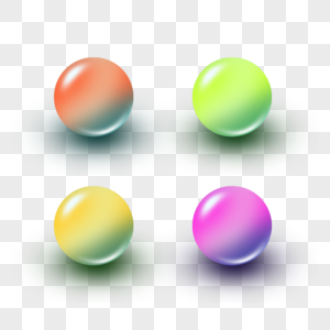 3d立体撞色球体图片