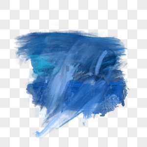 蓝色油漆质感油画笔刷图片