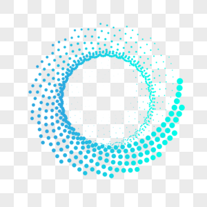 科技感蓝色渐变螺旋粒子旋转圆环高清图片