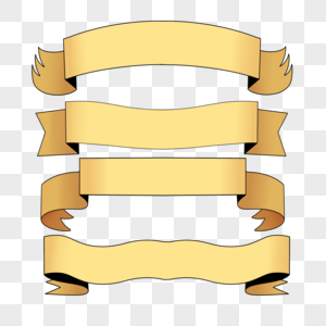 复古丝带横幅商业金黄色图片