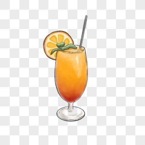 橘子鸡尾酒图片
