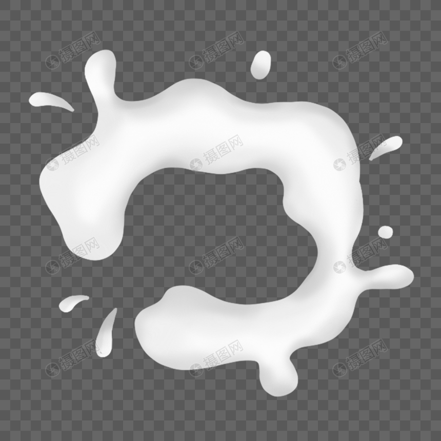 美味的飞溅的牛奶液体印记图片