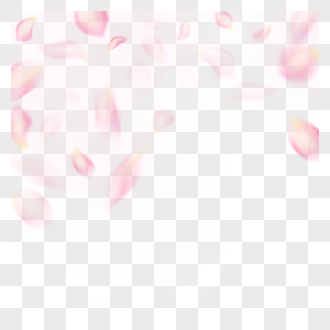 情人节粉色花瓣边框高清图片
