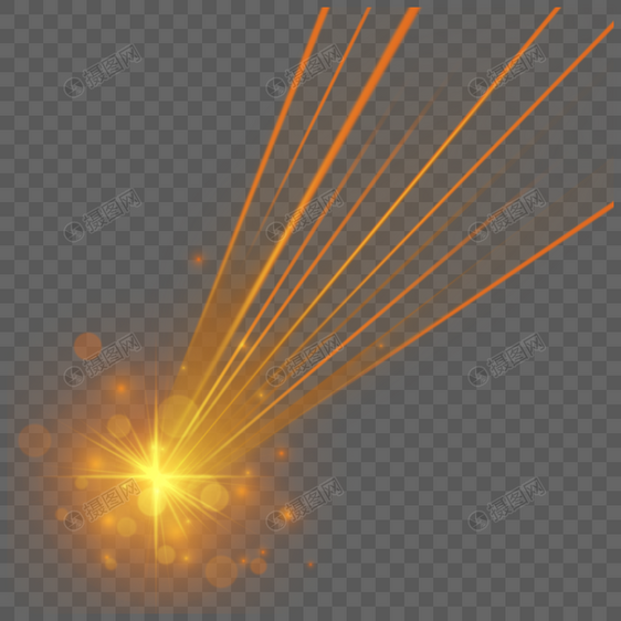 抽象橙色线条光效样式图片