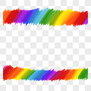 可爱创意彩虹条纹抽象蜡笔边框图片