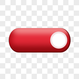 红色弧形椭圆长条开关按钮图片