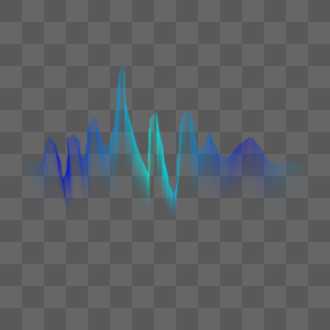 声波线蓝绿色光动态流动音乐声音技术概念均衡器图片