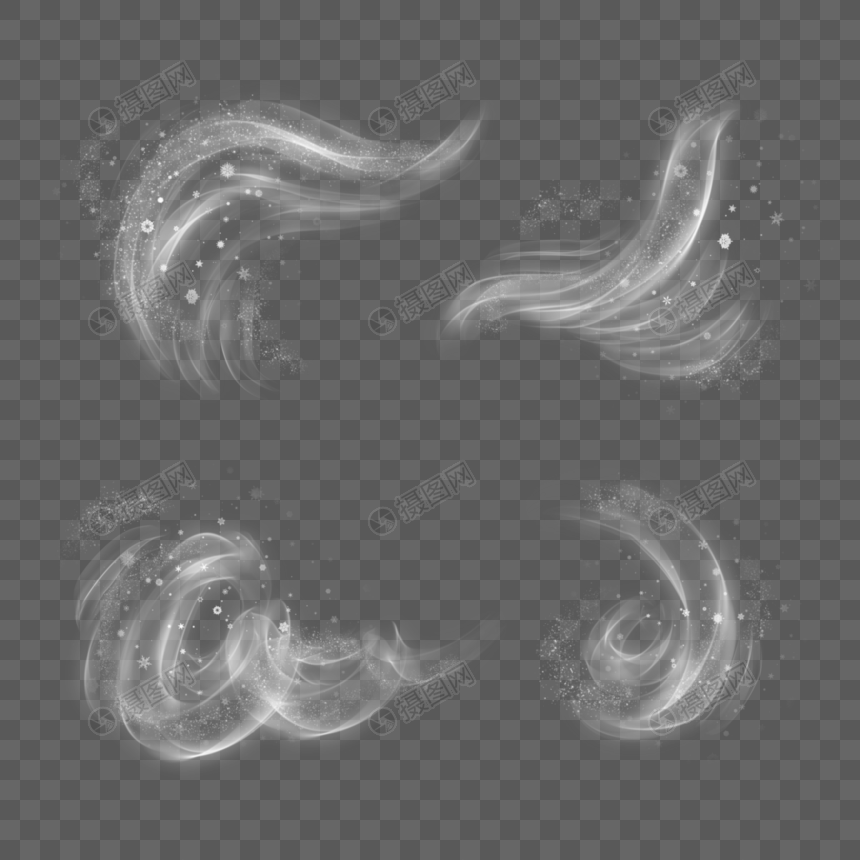 圣诞冬季风吹雪梦幻元素素材下载 正版素材 摄图网