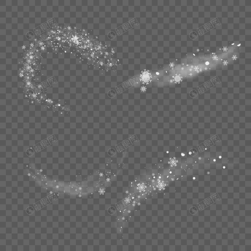 圣诞冬季风吹雪元素素材下载 正版素材 摄图网