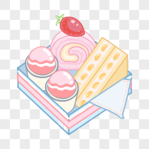 像素艺术蛋糕甜品图片