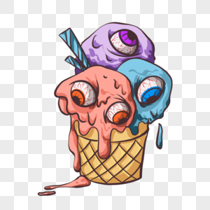 怪兽眼珠冰淇淋图片