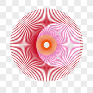 抽象放射光线明艳彩色同心圆圆环图片