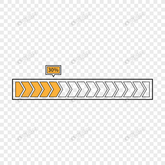 橙色白色更新数据加载中进度条图片