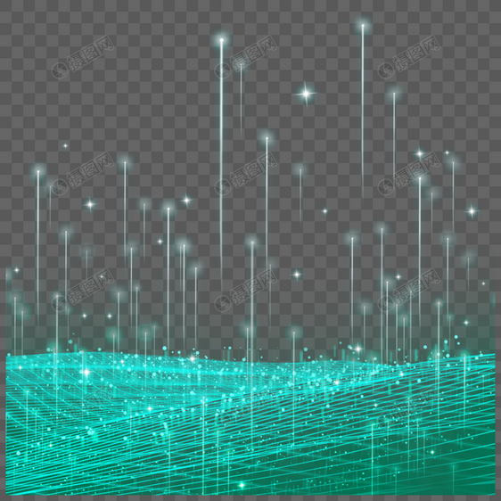绿色抽象5g网状光效科技图片