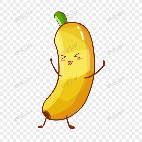 扁平风格卡通香蕉人图片