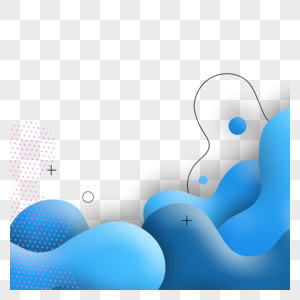 蓝色抽象流体sns边框图片